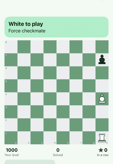 A puzzle being hinted: first the idea, then the piece, then the square it should go to.